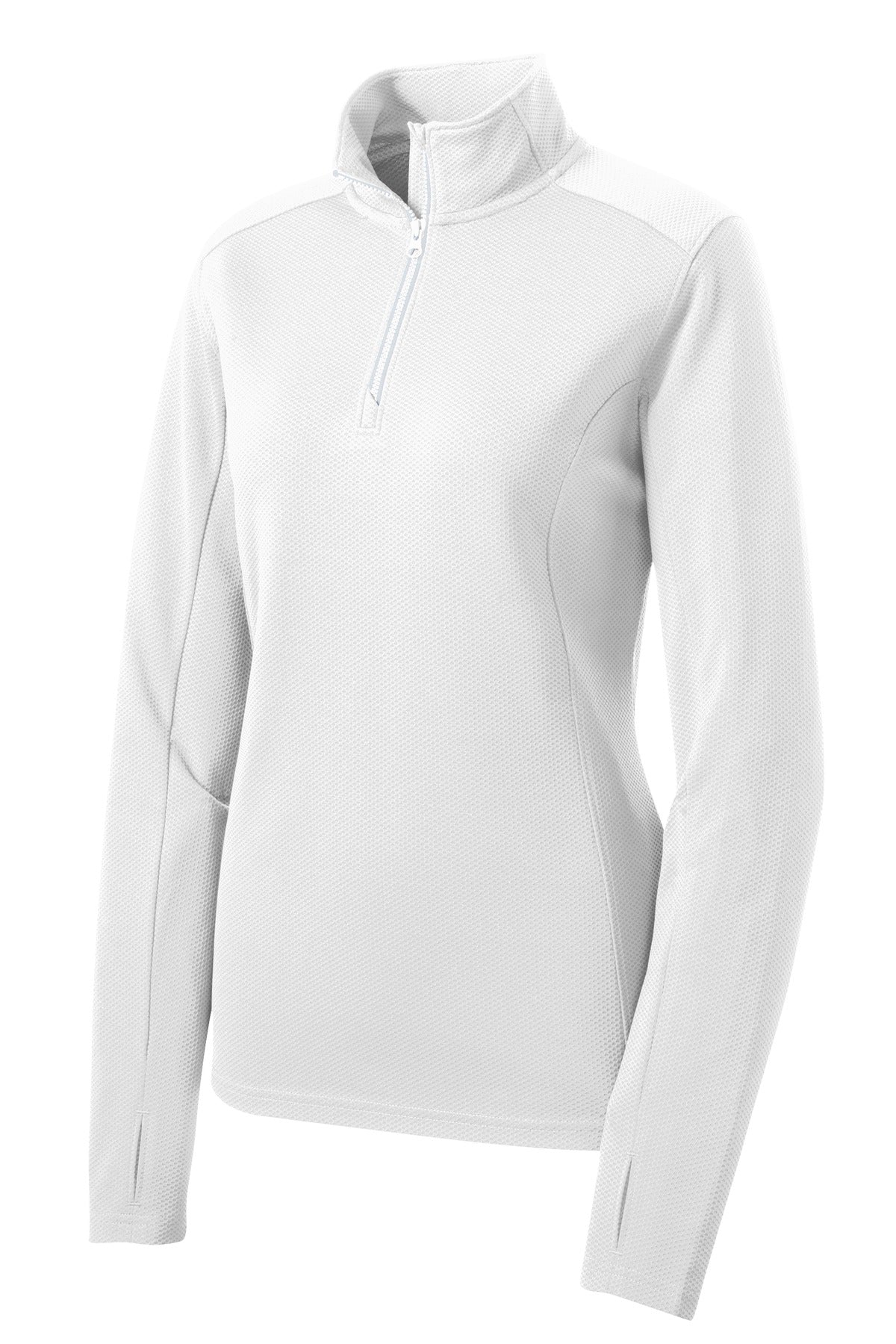 Sport-Tek® Women's Sport-Wick® Textured 1/4-Zip Pullover. LST860